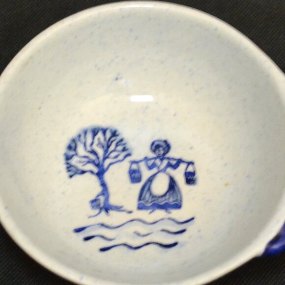 Pair Of Metlox Pottery Vintage Soup Bowls Poppytrail Pattern Provincial Blue - Picture 3 of 8
